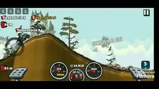 Usando la super moto en un mapa creado por mi hill climber racing 2 