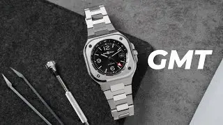 BR05家族新成員BELL&ROSS BR05 GMT兩地時間腕錶/奢華運動錶/一體式鏈帶