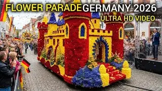 Germany Flower Parade 2026 🌸 Giant Floral Floats & Street Party Spectacle | Ultra HD