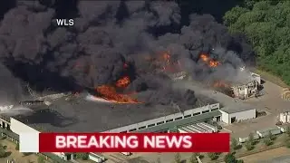 Massive fire at Chemtool manufacturing plant
