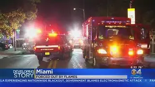 Apartment Fire In Miami Forces Residents Out Of Their Homes