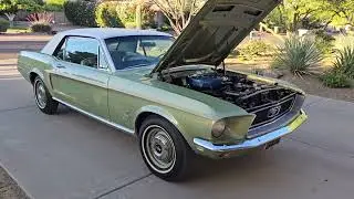 1968 Unrestored 12,000 Mile Ford Mustang Cold Start