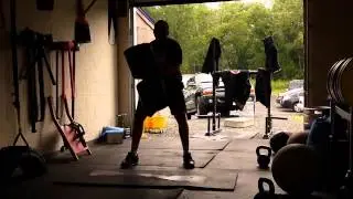 Monster Dumbbell 160lbs - Matt Bryers Strongman Training at the Jiu-Jitsu and Strength Academy