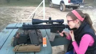 Texas NFA Gun Trust:  11 Year Old Girl, Silencerco Sparrow w/ Gemtech Subsonic .22LR at 100 yards #3