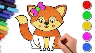 Fox Easy Drawing and Coloring | Coloring and Painting for Kids & Toddlers | How to Draw and Painting