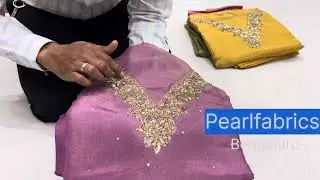 Elevate Your Party Look with Dhola Silk & Exquisite Handwork ✨ | Pearlfabrics