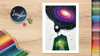 Easy Drawing Oil Pastels Step by Step - Daughter of nature 🌳✨🔮 - Learn to draw step by step