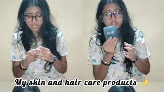 My skin care and hair care body care products with makeup kit aur product showing