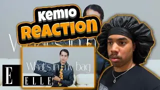 かれのかばんに何入ってるの？【kemio】バッグの中身を公開！　個性溢れるおしゃれアイテムとトークに注目💙｜What's in my bag｜ELLE Japan | リアクション