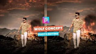 Wolf photo manipulation editing in picsart - Step By Step | Srj Edition