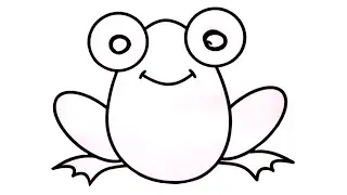 Glitter Frog Coloring Learn Colors for kids | Funny Easy Art