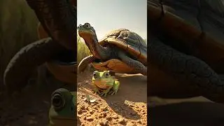 The Frog and the Wise Tortoise | Moral Story for Kids | hindi Animal Story #aistory #ai #shorts