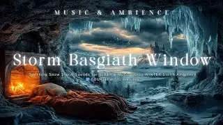 Soothing Snow Storm Sounds for SLEEP & Music | Cozy WINTER Storm Ambience 💙 FOURTH WING Ambient