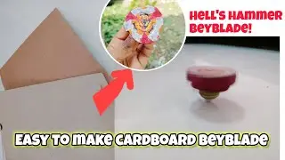 Full tutorial on how to make a cardboard Hell's hammer! #beyblade #cardboardbeyblade #beybladex