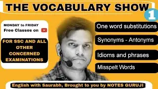 The vocabulary show Episode 1 , English with Saurabh