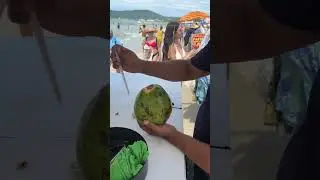 Coconut water || natural water #brazil #coconut #water #beach #summer