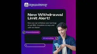 150$ is now withdrawl limit| Earn money with Square Survey App| Best Earning app