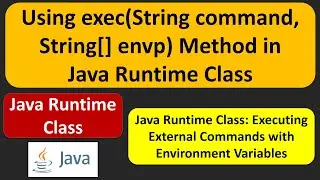 Using exec(String command, String[] envp) Method in Java Runtime Class
