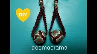 DIY - BRINCO DE MACRAME COM CONTA DE MASSA FIMO