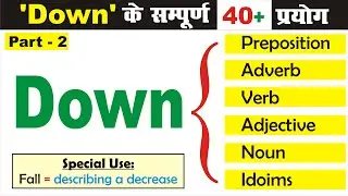 Special Uses of DOWN | How to use DOWN word | Part - 2 | @UphaarClasses