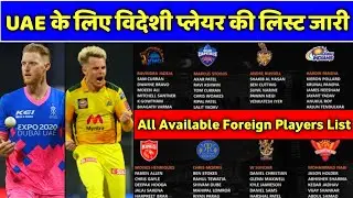 IPL 2021 - List of All Foreign Players Who Will Be Available in IPL 2021 Part - II