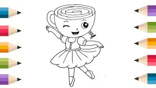 Ballerina Cappuccina Drawing, Painting & Coloring For Kids and Toddlers_ Child Art 🎨🎨🎨