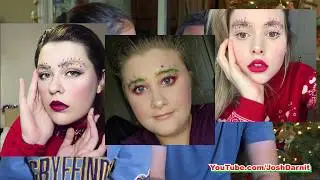 DIY Christmas Tree eyebrows FAIL! Johnna gives Josh a Holiday Makeover.Its pretty funny