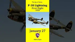P-38 Lightning first flight 1939 / January 27 - This day in History
