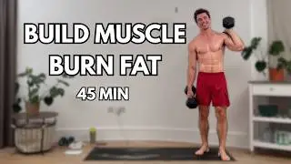 45 Min Full Body Workout With Dumbbells At Home | Strength + Cardio + Abs