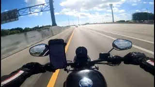 Harley Davidson Sportster 883 - Highway Cruise RAW Miami ASMR