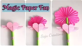 DIY Magic Fan //How to make Paper Fan // Origami //Paper Crafts For Kids مروحة ورقية سحرية