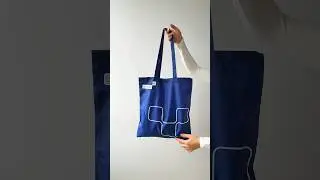 🔵 Double-Sided Design &ndash; Blue Tote with Matching Prints! #BlueTote #DoubleSidedBag #MatchingPrint
