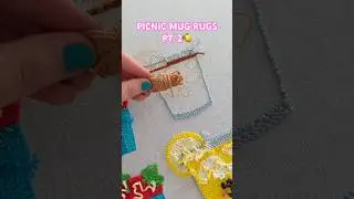 the perfect pair of summer drinks🍋☕️ #punchneedle #mugrugs #fiberart #craftideas #punchneedleart