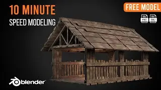 Easy Modeling SIMPLE WOODEN SHED | Blender House