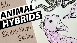 Quick Sketchbook Idea: Ocean-Inspired Art.. but also HYBRID Animal Drawing?! | Sketch Sesh Series