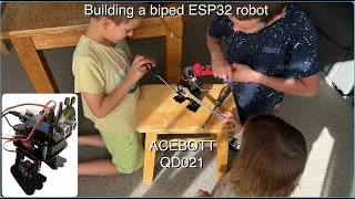 Building biped robot with ESP32 and four servos from ACEBOTT QD021 STEM Kit