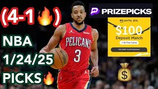 PRIZEPICKS NBA 1/24/25 FREE PICKS/ PARLAYPLAY #podcast #nba #sports