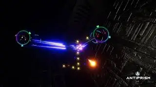Screenshot Saturday: Antiprism VR's Temple guardians move in formations and shoot in parabolas!