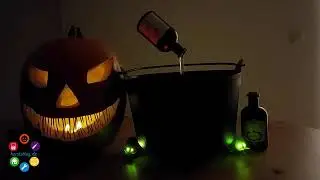 DIY Halloween Projekt Die schwebende Giftflasche (Impressionen 2025)