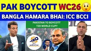 Pak Media & Basit Ali Crying On Moshin Naqvi Boycott T20 World Cup 2026 For Bangladesh | ICC BCCI 