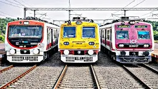 Back to Back Different Types of EMU Local Train Crossing at Howrah-Barddhaman Chord Line Up And Down