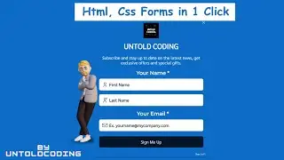 HTML, CSS Forms In 1 Click | HTML, CSS Forms Without Coding | @untold_coding
