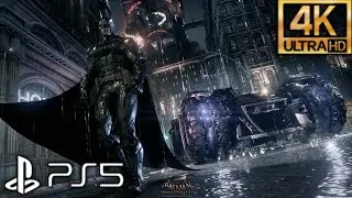 Batman Batmobile Entry Scene l Batman Arkham Knight Ps5 4k UHD (Playstation 5)