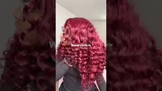 #wandcurls #haircurling #redhair #wig #wigstyling #fypシ゚ #blackwoman #99jwig #sidepart #lacewig