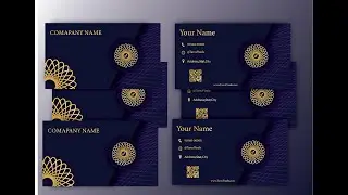 Luxury Business Card Design in Photoshop | Elegant Dark Theme with Gold Elements
