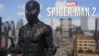 Black Raimi Suit Free Roam Gameplay In Marvel's Spider-Man 2 (4K 60fps)