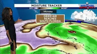 South Florida to get drier air on Monday in South Florida