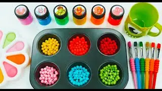 4M Satisfying Video DIY How to Make funni monstre cup slime Super glitter magic egg relax sound ASMR