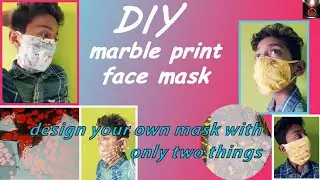 DIY marble print mask with only two things...||#jauntykins #DIY #marbleprint #DIYMARBLEPRINTMASK