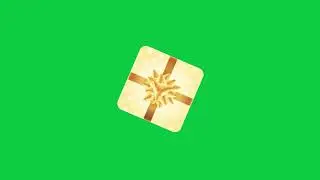 Gold Gift Box Top View Christmas Gift Animation | Green Screen
